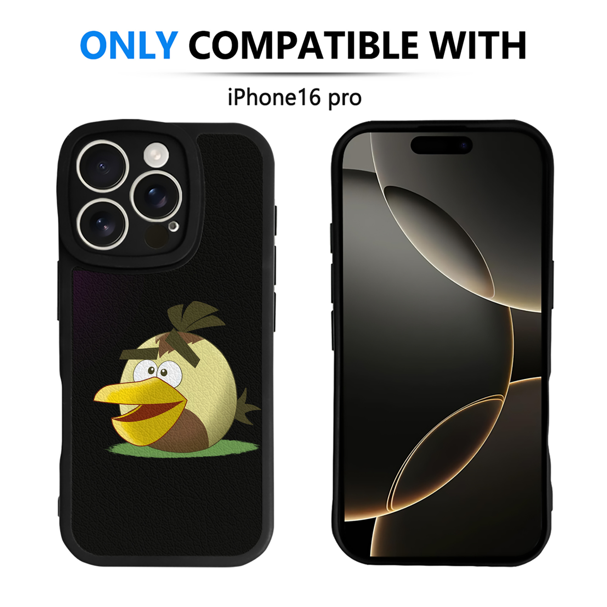 （画像用） Angry Birds アングリーバード 【iPhone 16シリーズ対応】シリコンスマホケース（レザー調） 材質：シリコン
